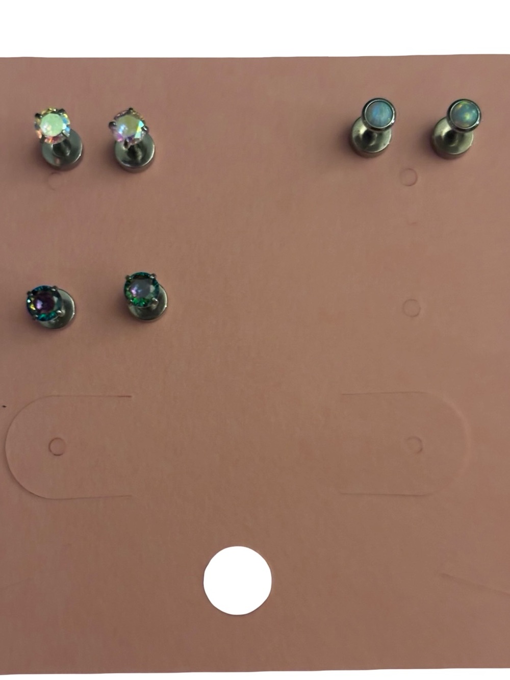 Crystal Stud Earring Set Stainless Stee